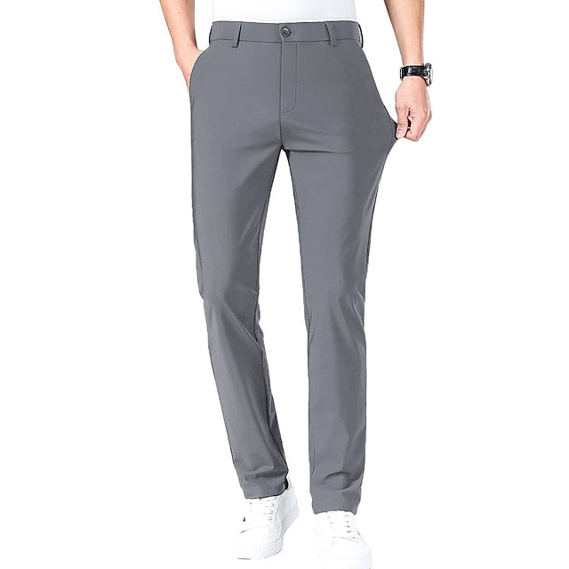 Pants Men's Golf Stretch Casual Trousers Pocket