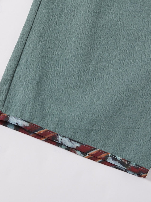 Viking Shirt Summer Beach Linen Style Men's