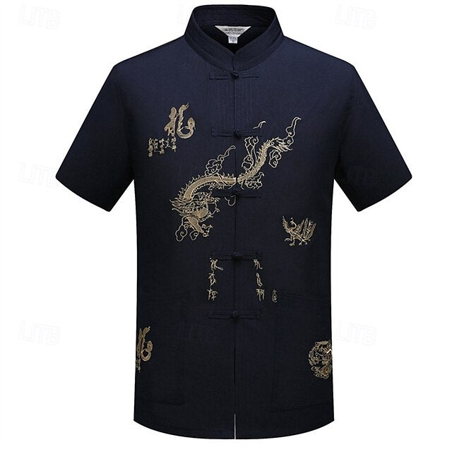 Up Shirt Button Summer Men's Beach Casual