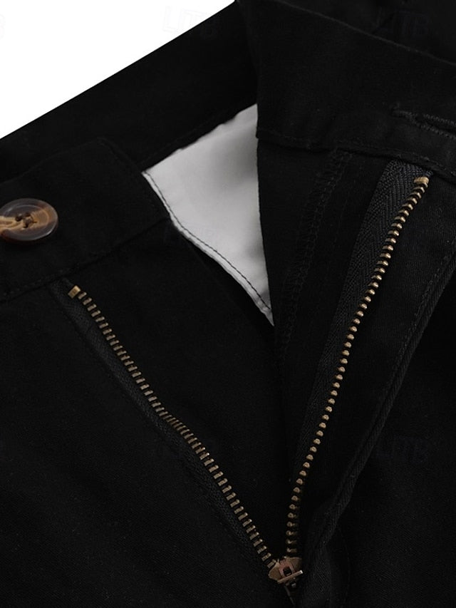Trousers Chinos Men's Casual Pants Buttons Chino
