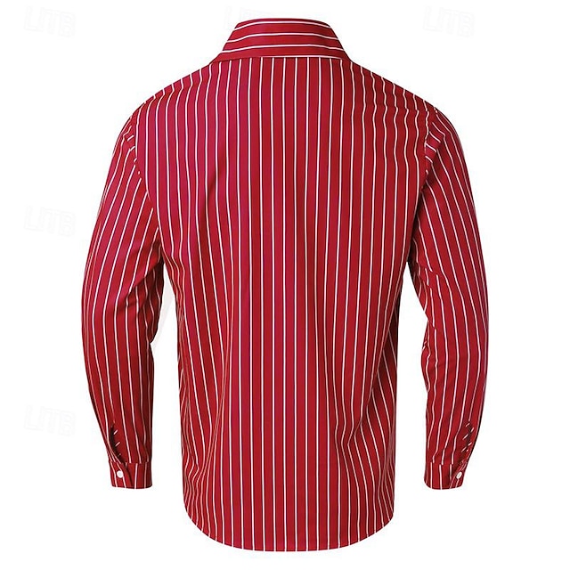 Men's Button Casual Up Shirt Pink Summer