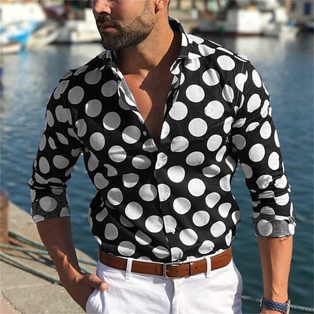 Button Men's Up Hawaiian Summer Shirt