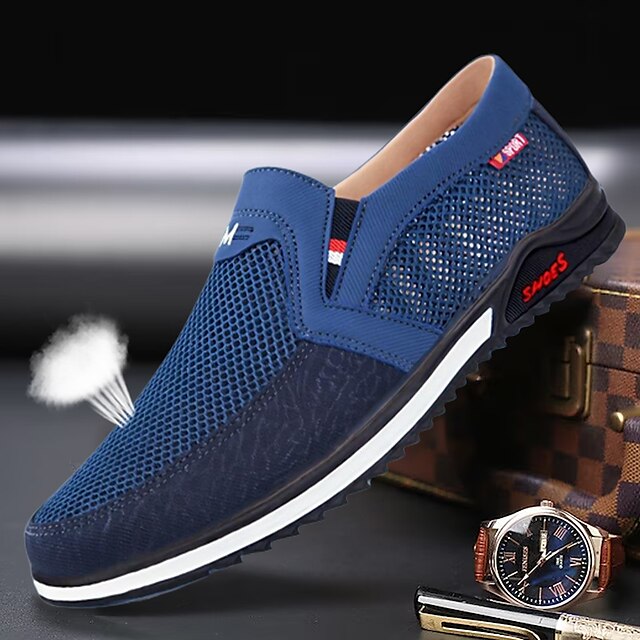 Slip-Ons Men's Shoes Flyknit Walking Loafers Casual