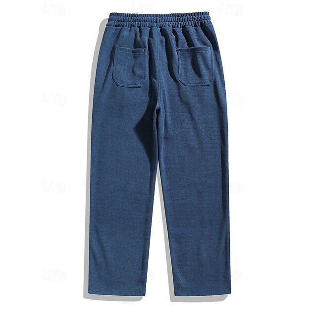 Trousers Pants Straight Leg Men's Corduroy Athletic