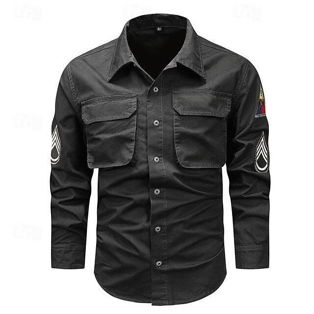 Work Shirts Workwear Men's Button Casual Shirt