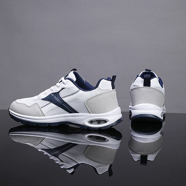 Grey Men Casual Sneakers Fashion and for – White Comfortable
