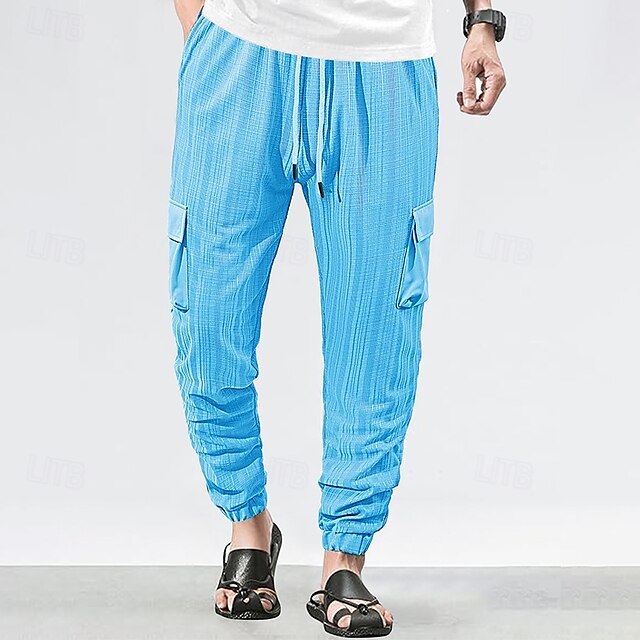 Summer Joggers Men's Trousers Cargo Pants Pants Pants Linen