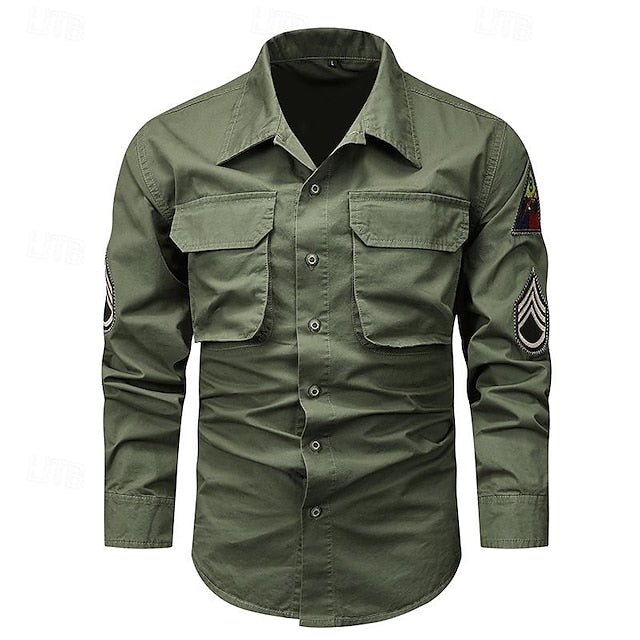 Work Shirts Workwear Men's Button Casual Shirt