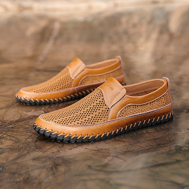 Pattern Leather Faux - Purple Crocodile Men's Loafers
