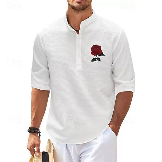 Men's Beach Shirt Summer Popover Casual