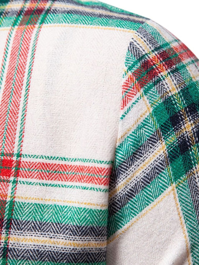 Black Casual Shirts Men's Shirt Red Blue Pink Checked