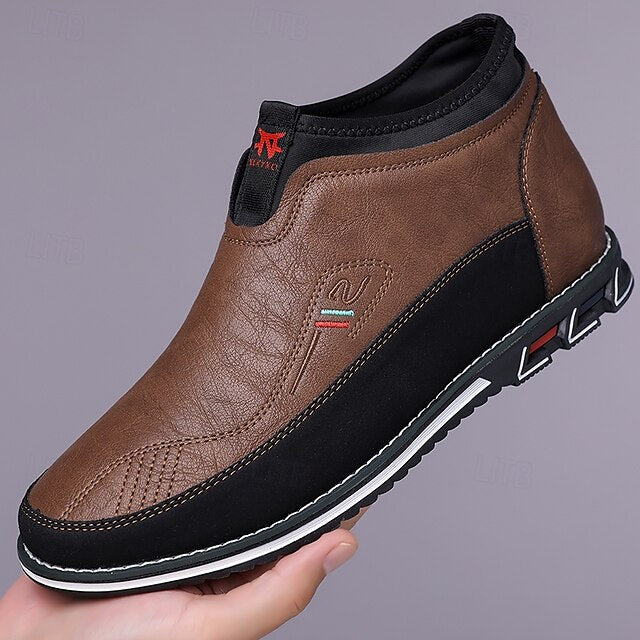 Loafers Suede Driving Men's Slip-On with Flexible Shoes: