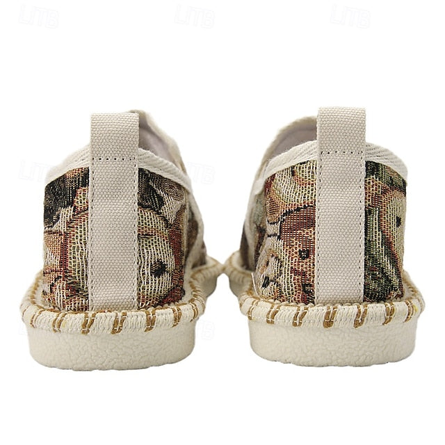 Shoes with Print Canvas Men's Animal Espadrille Slip-On