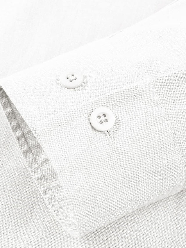 Shirt Button Up Casual Beach Men's Summer