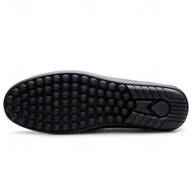 Leather Sneakers Woven – Men's Faux Blue Nylon