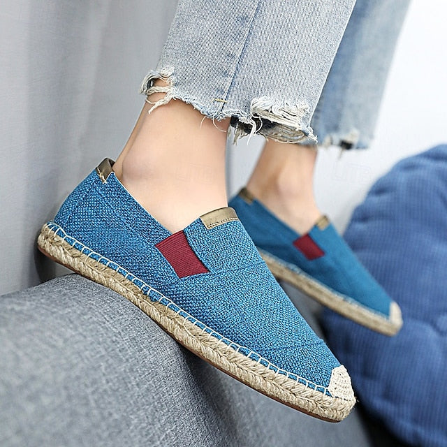with Red Sole - Espadrille Men's Shoes Jute Slip-On