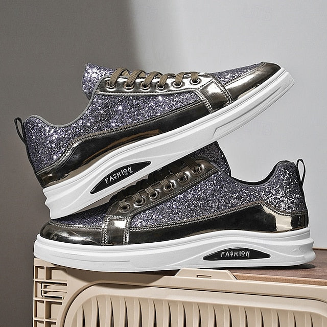 PU Casual Walking Slip Comfortable Sneakers Men's Leather
