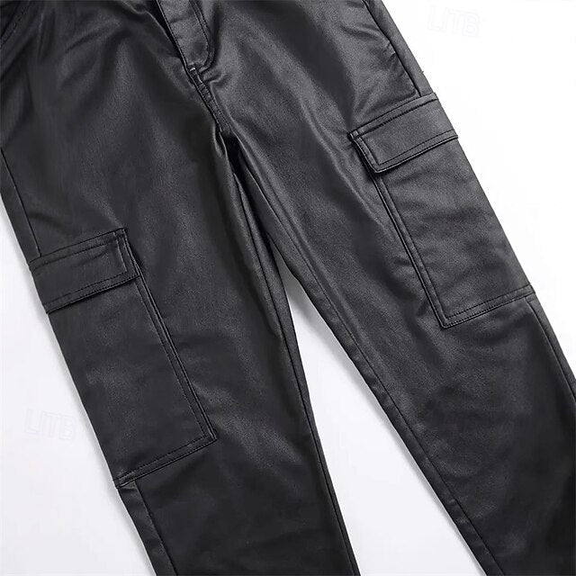 Men's Pocket Pants Plain Track Summer Trousers