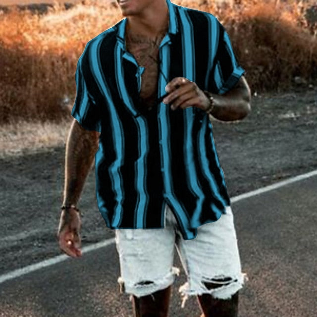 Summer Men's Shirt Casual Hawaiian