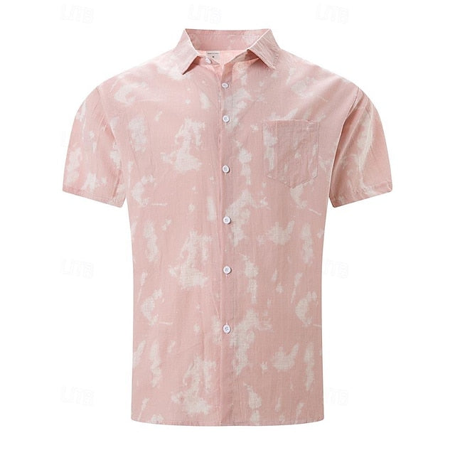 Up Button Men's Shirt Beach Summer Casual