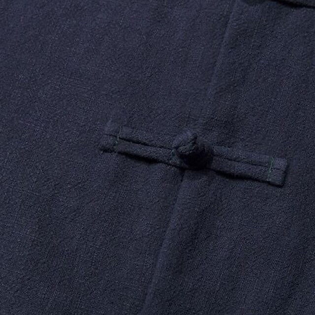 Button Up Casual Linen Men's Shirt Cotton