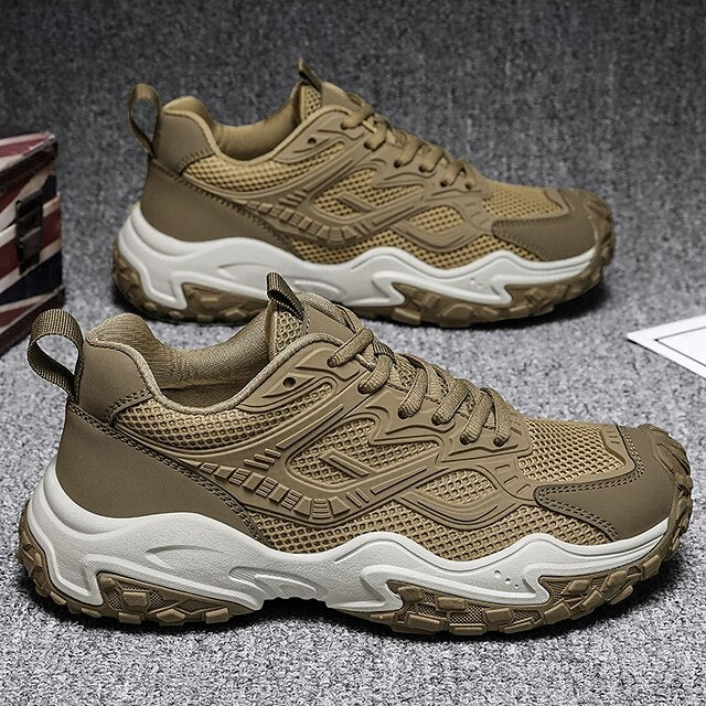 Green Olive Walking Sneakers Hiking - Men's Durable Outdoor