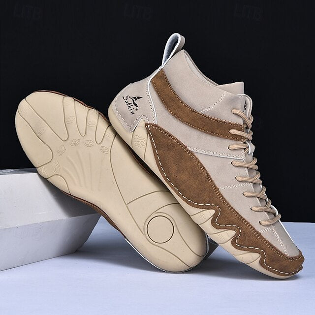 Casual High-Top Lightweight Men's Sneakers Lace-Up –