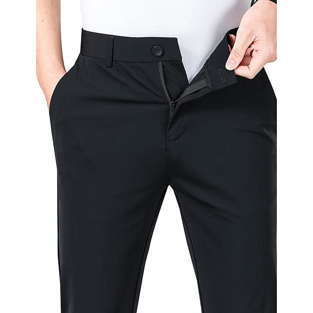 Pants Men's Golf Stretch Casual Trousers Pocket