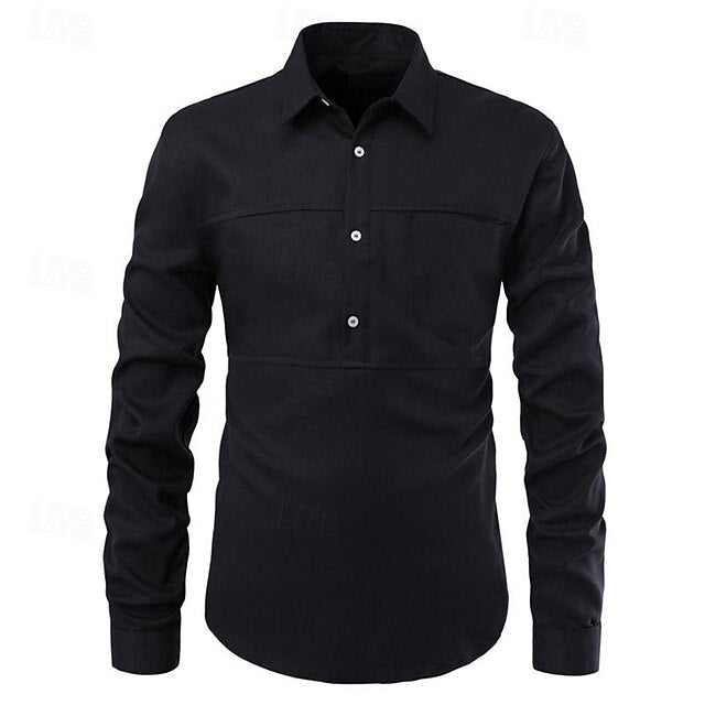Button Men's Casual Shirt Beach Summer Up