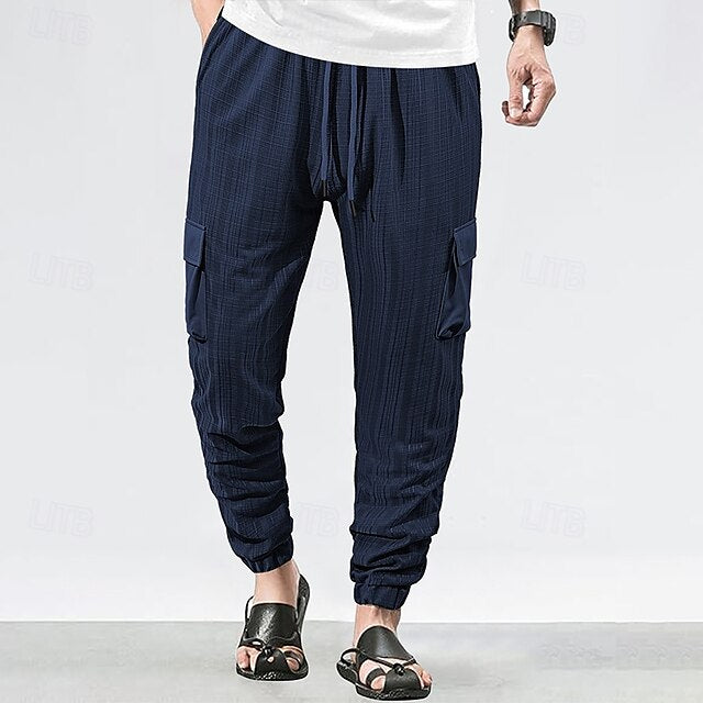 Summer Joggers Men's Trousers Cargo Pants Pants Pants Linen