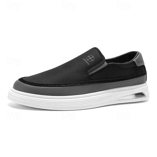 Accent Gold and Slip-on with White Men's Sneakers