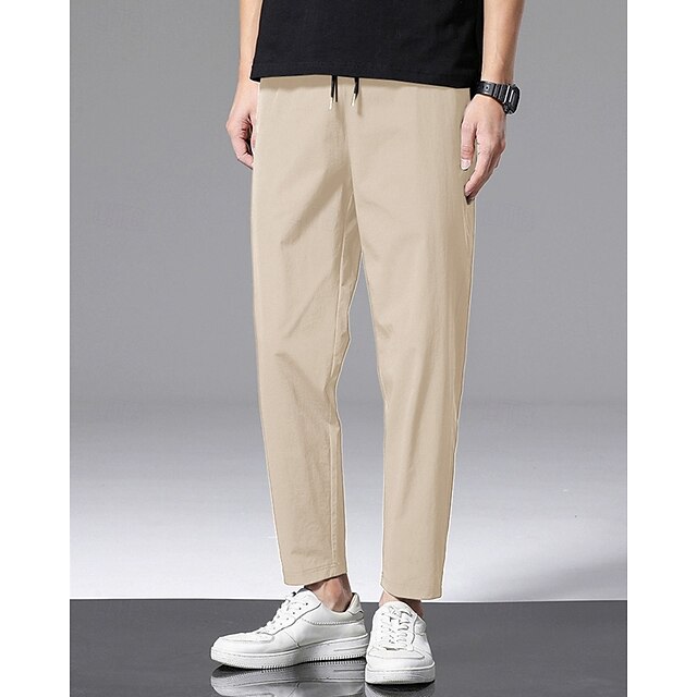 Casual Skinny Trousers Pocket Drawstring Men's Pants