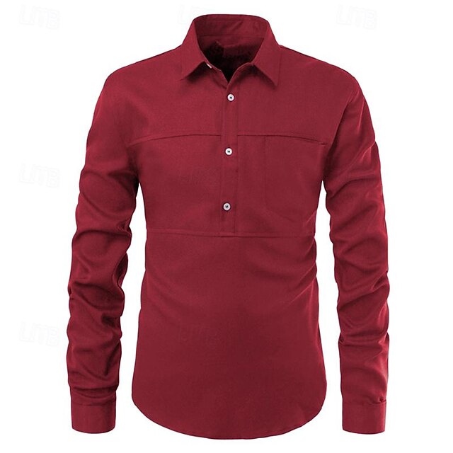 Button Men's Casual Shirt Beach Summer Up