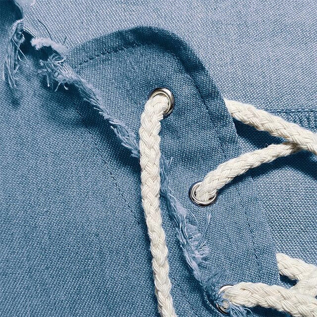 Dark Denim Chambray Shirt Men's Summer