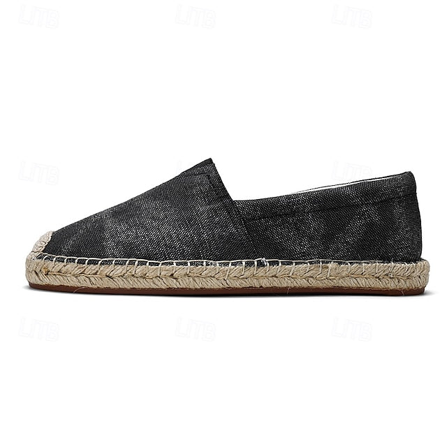 Shoes Slip-On Men's Rope with Canvas Red Espadrille Jute
