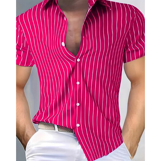 Casual Beach Button Up Men's Shirt Summer