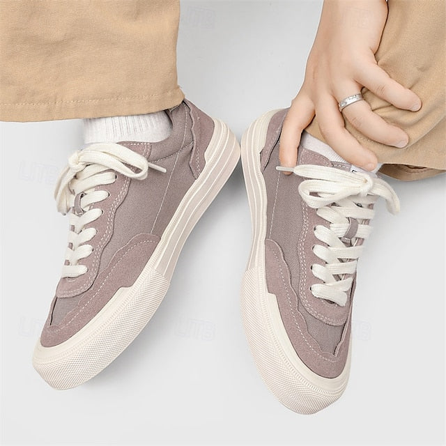 Comfortable Canvas Sneakers Slip Walking Casual Men's Suede