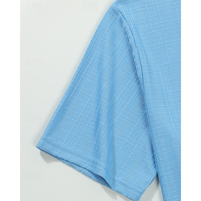 Men's Up Shirt Summer Beach Casual Button