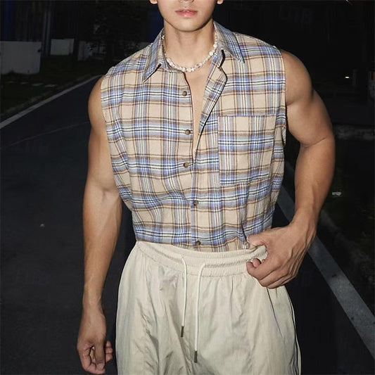 Men's Shirt Beach Casual Up Button Summer