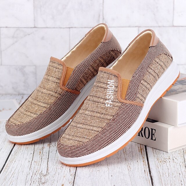 Canvas Slip-On – Loafers Men's Lightweight Breathable