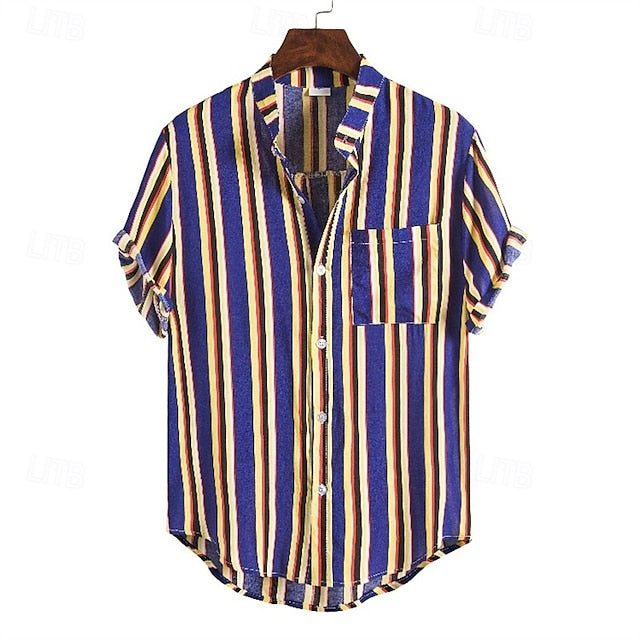 Beach Summer Popover Shirt Men's Casual