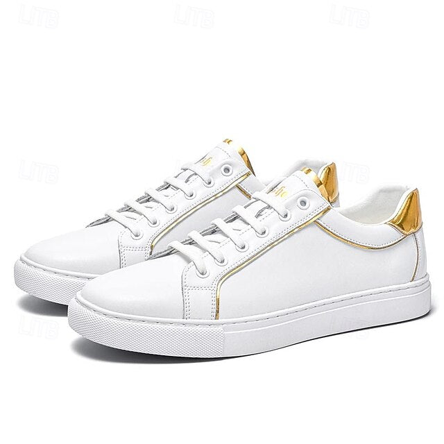 Casual Men's Walking Split Sneakers Leather Comfortable