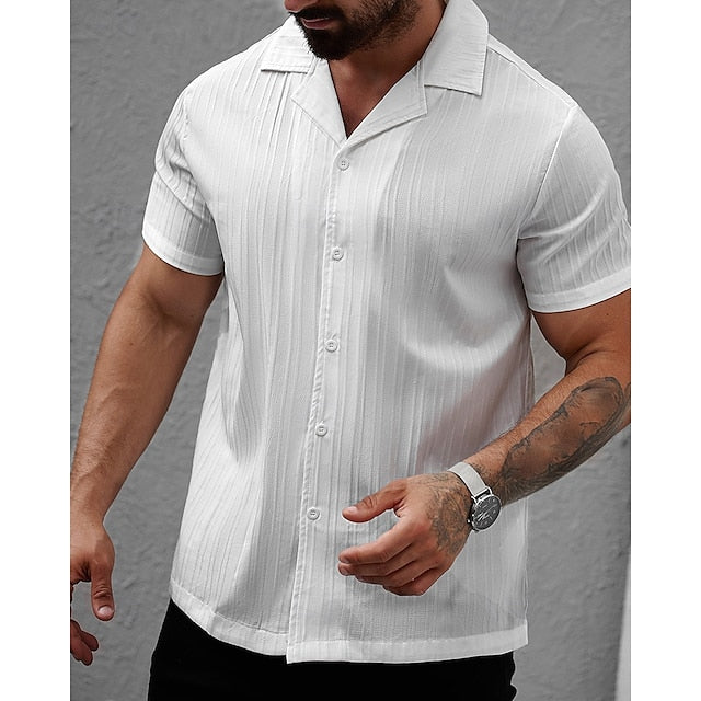 Men's Button Up Beach Shirt Summer Casual