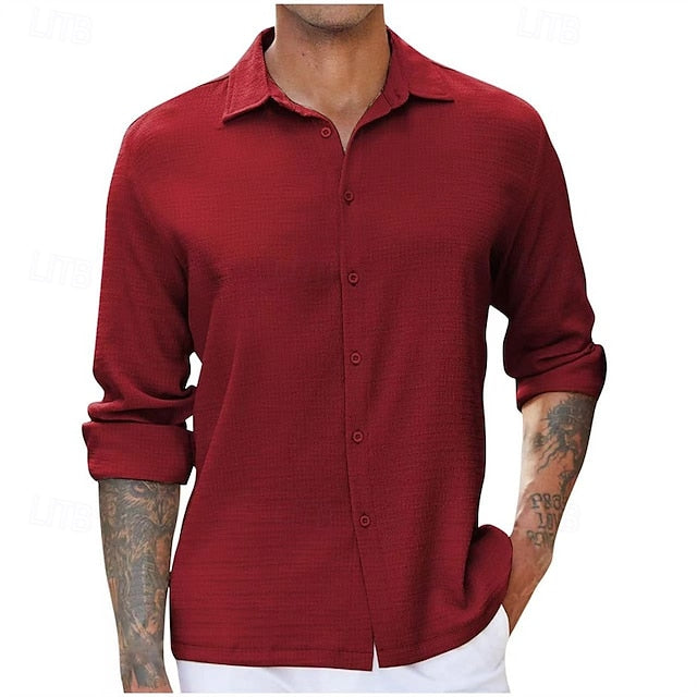 Up Summer Casual Beach Men's Button Shirt