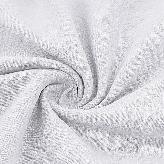 Casual Men's Cotton Shirt Linen Up Button