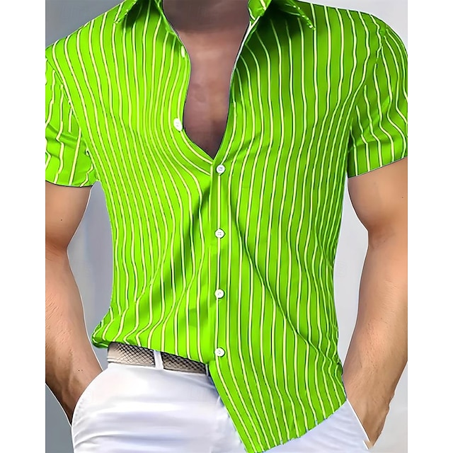 Casual Beach Button Up Men's Shirt Summer