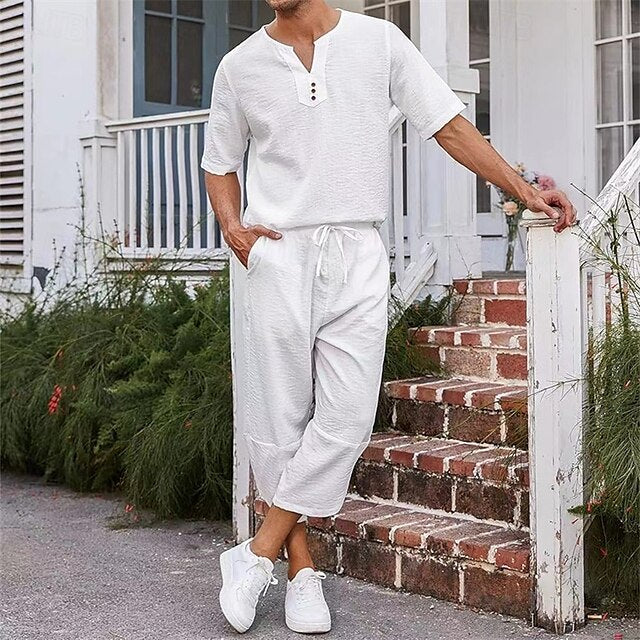 2 Shirt Set Piece Men's Sets Matching Summer