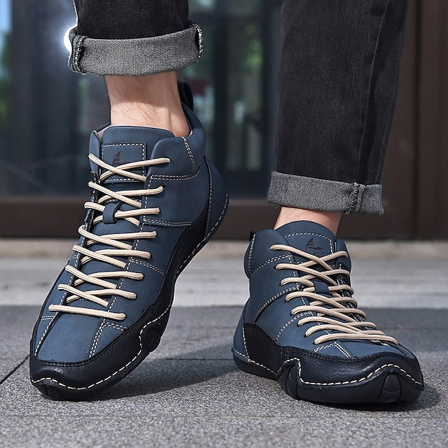 Casual High-Top Lightweight Men's Sneakers Lace-Up –
