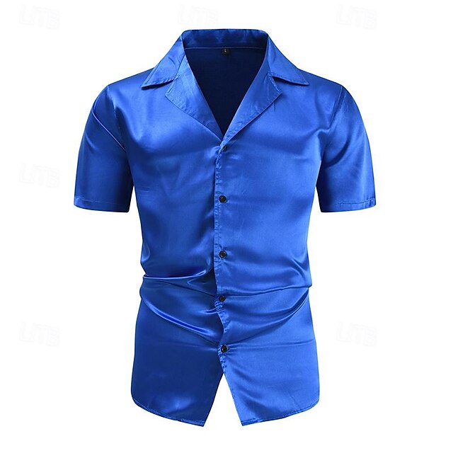 Up Button Men's Casual Beach Shirt Summer