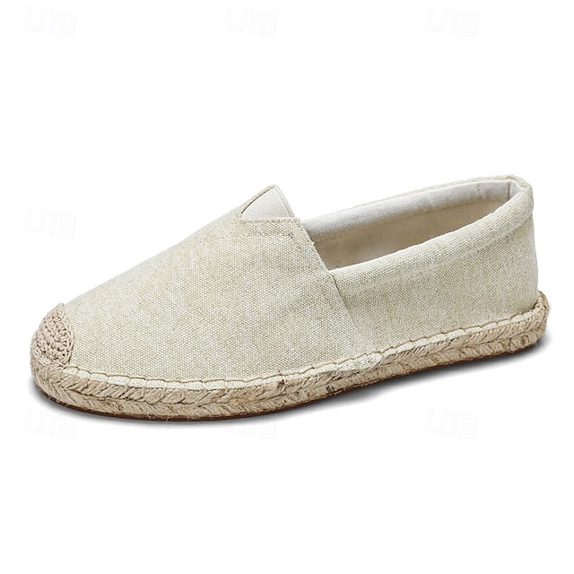 Shoes Slip-On Men's Rope with Canvas Red Espadrille Jute